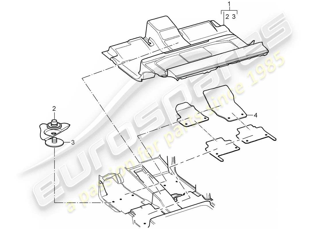 a part diagram from the porsche cayenne parts catalogue