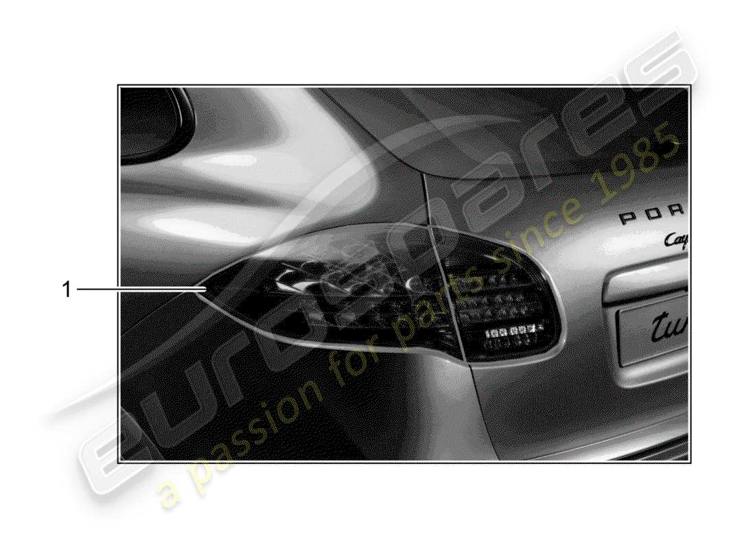 a part diagram from the porsche accessories and tequipment parts catalogue