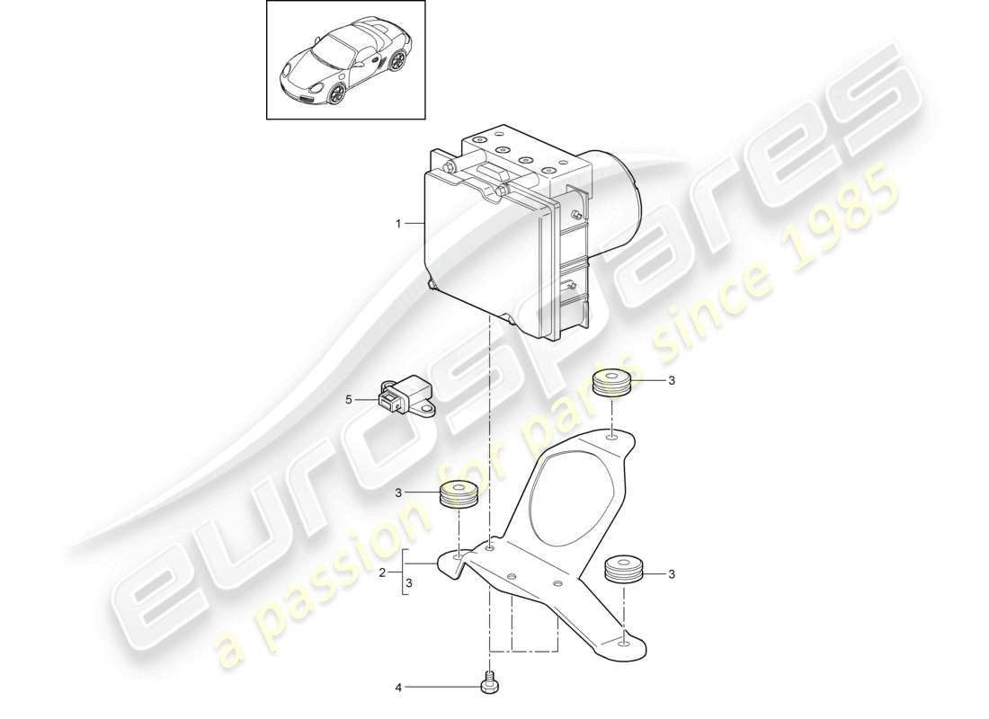 a part diagram from the porsche boxster parts catalogue
