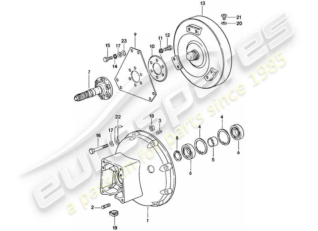 a part diagram from the porsche 1983 (928) parts catalogue