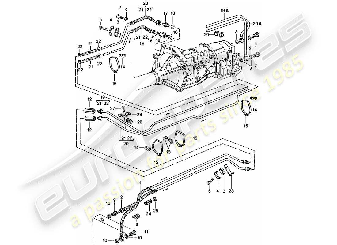 a part diagram from the porsche 1983 (944) parts catalogue