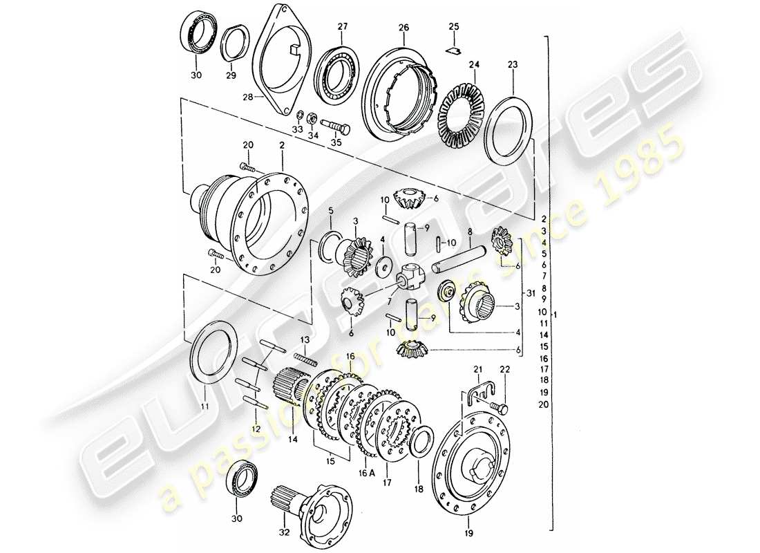 a part diagram from the porsche 1992 (928) parts catalogue