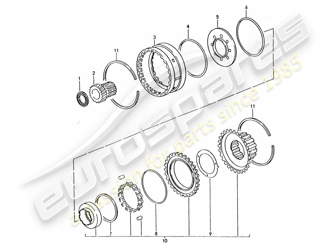 a part diagram from the porsche 1994 (928) parts catalogue