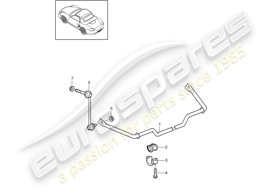 VIEW PARTS DIAGRAMS FROM THE PORSCHE BOXSTER PARTS CATALOGUE a part diagram from the porsche boxster parts catalogue