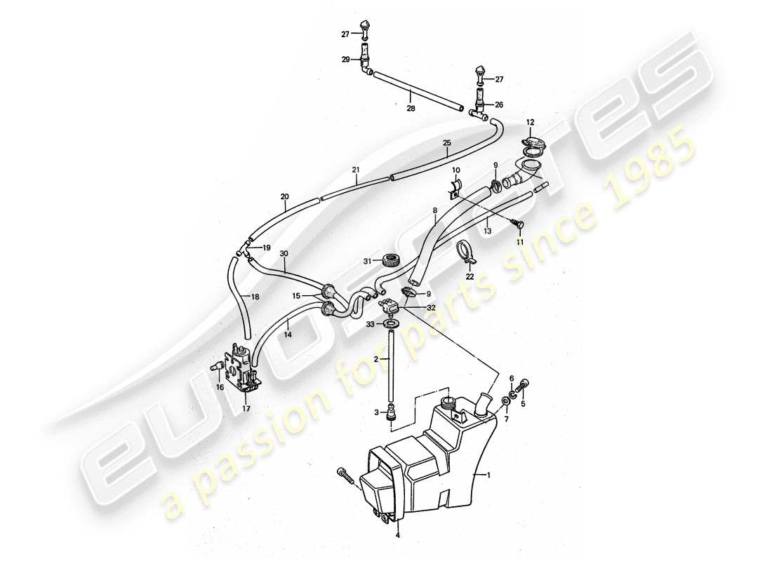 a part diagram from the porsche 911 parts catalogue