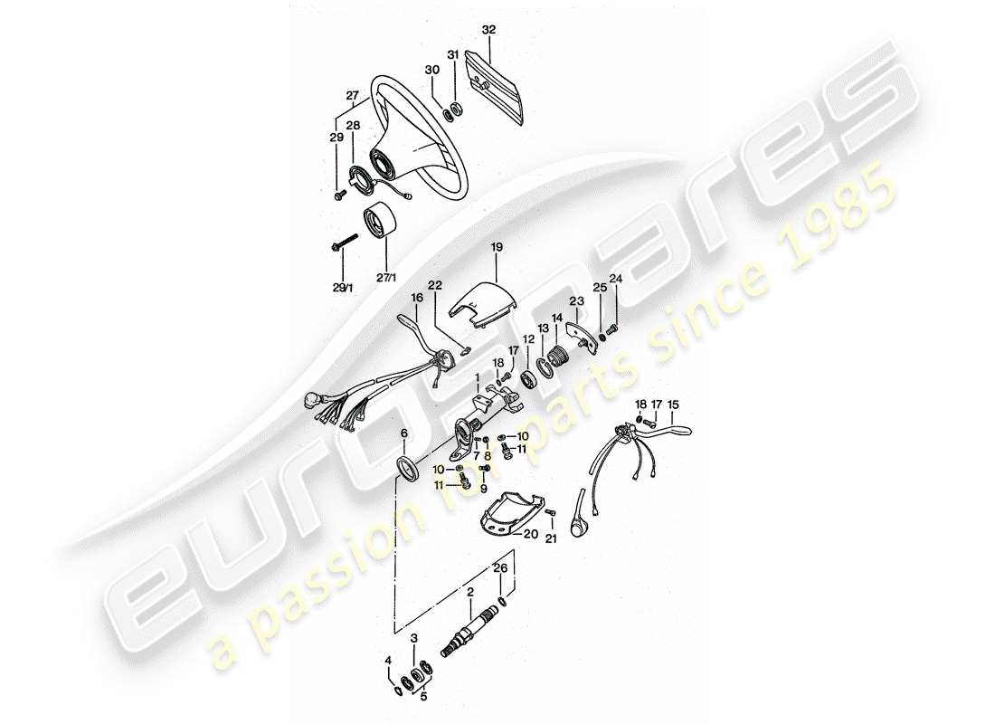 a part diagram from the porsche 911 parts catalogue