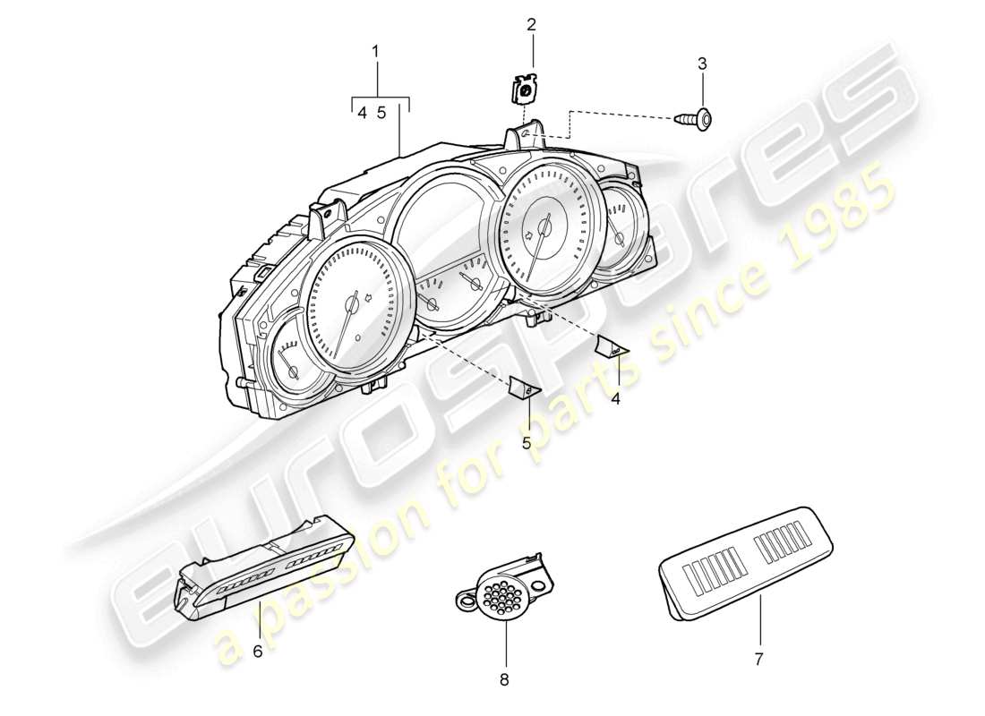 a part diagram from the porsche cayenne parts catalogue