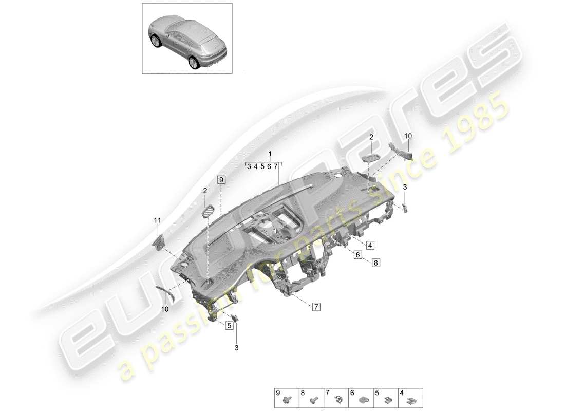 part diagram containing part number 95b861874b
