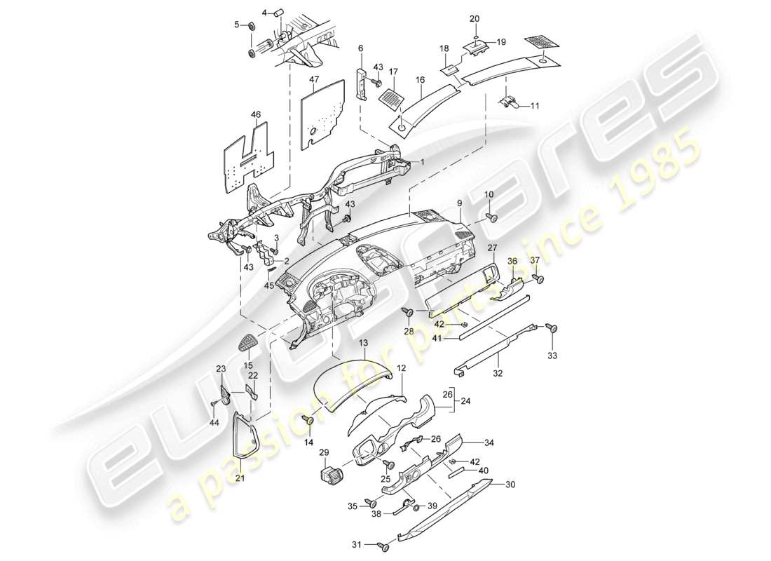 VIEW PARTS DIAGRAMS FROM THE PORSCHE CAYENNE PARTS CATALOGUE a part diagram from the porsche cayenne parts catalogue