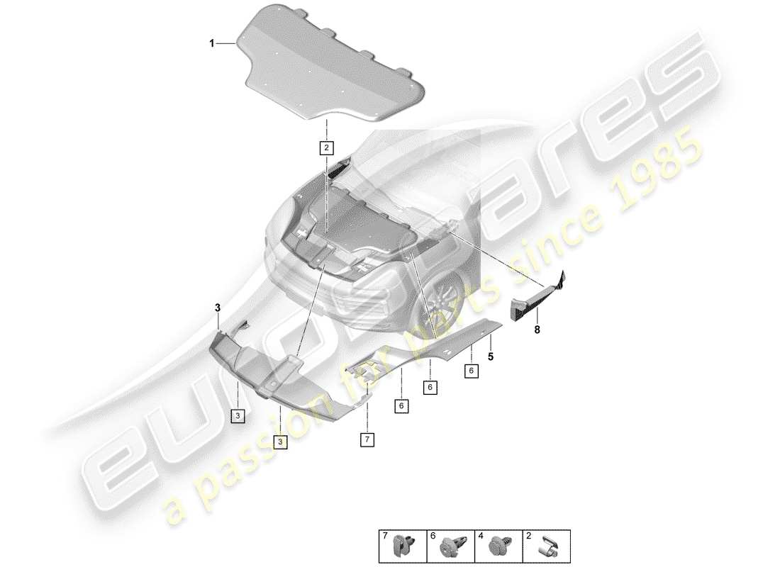 a part diagram from the porsche cayenne parts catalogue