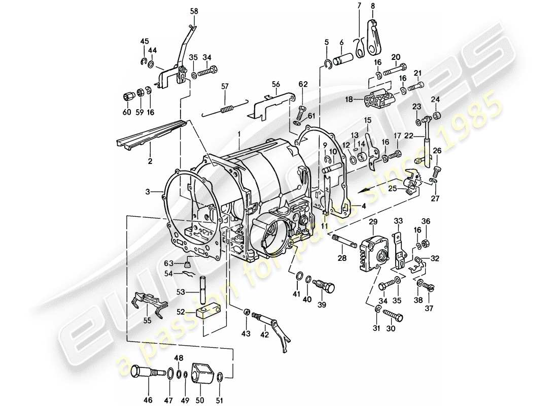 a part diagram from the porsche 928 parts catalogue