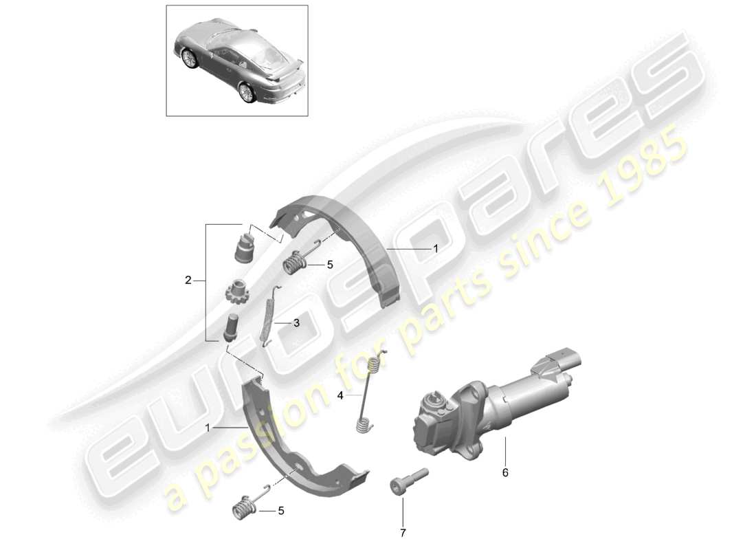 a part diagram from the porsche 991 parts catalogue