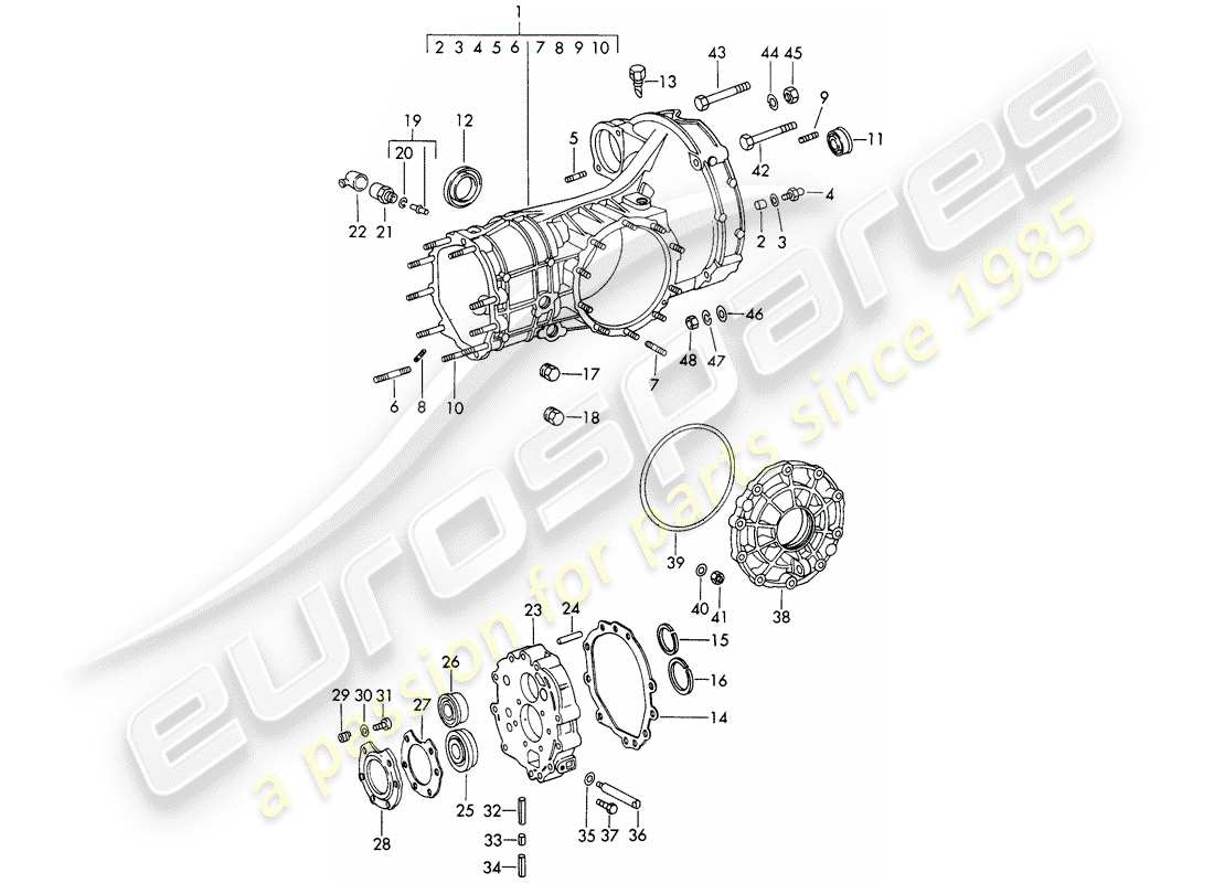 a part diagram from the porsche 1968 (911/912) parts catalogue