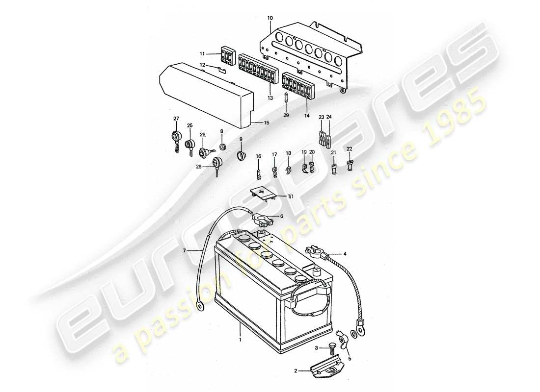 a part diagram from the porsche 911 parts catalogue