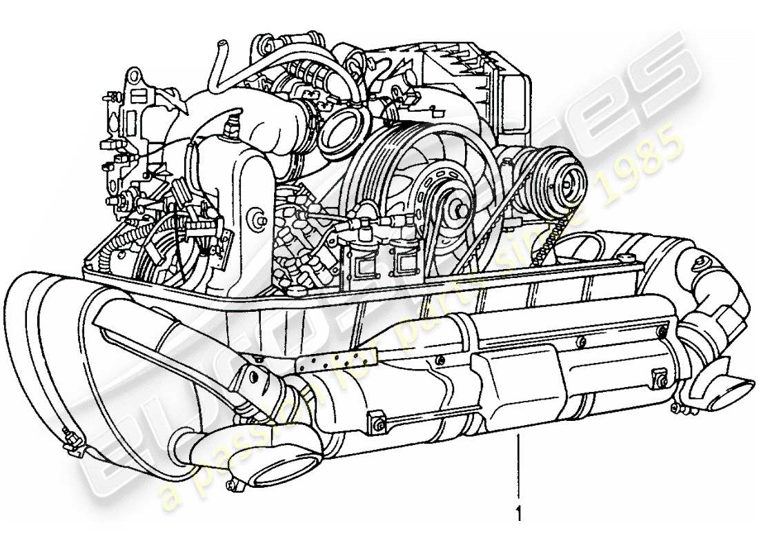 a part diagram from the porsche 1987 (refurbished and exchange catalogue) parts catalogue