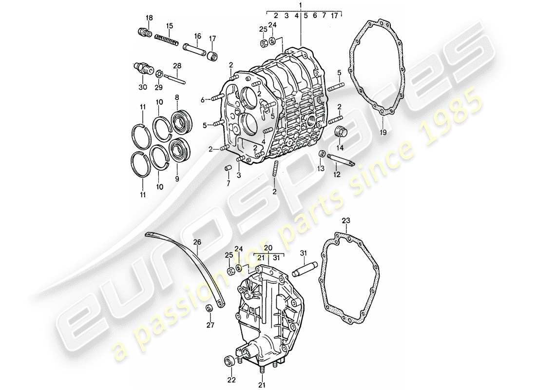 a part diagram from the porsche 1988 (911) parts catalogue