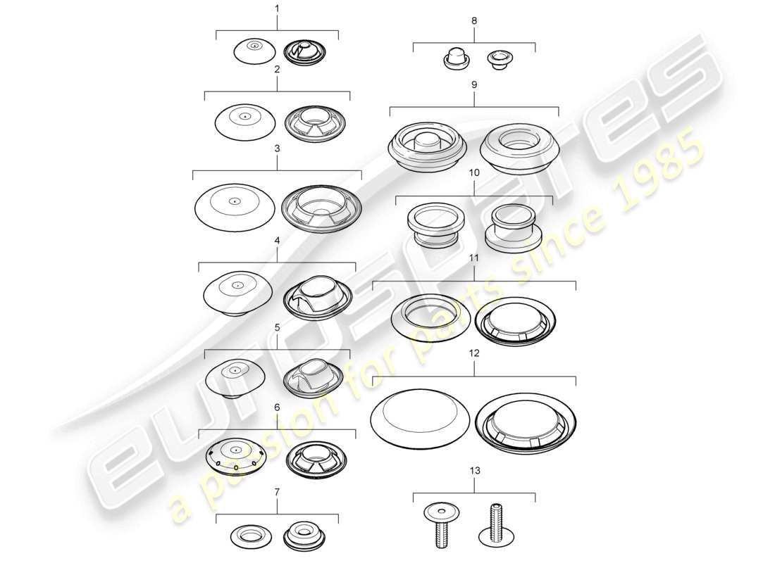 a part diagram from the porsche 2014 (panamera 970) parts catalogue
