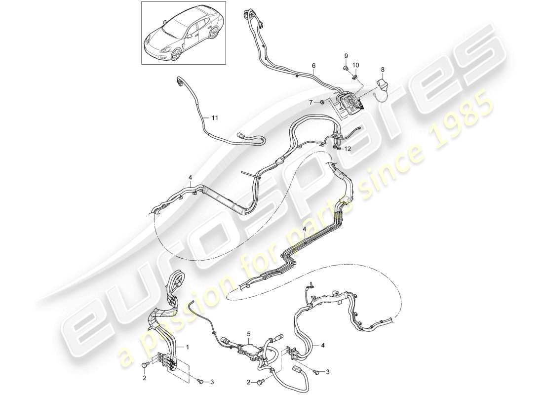 a part diagram from the porsche 2013 (panamera 970) parts catalogue