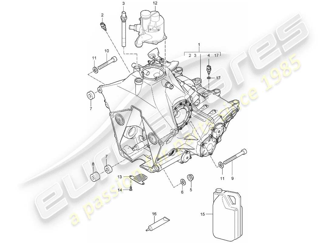 a part diagram from the porsche carrera gt parts catalogue