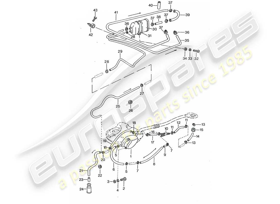 a part diagram from the porsche 911 parts catalogue