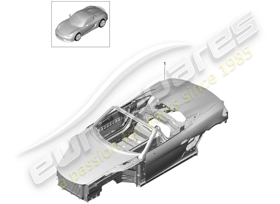 a part diagram from the porsche boxster parts catalogue