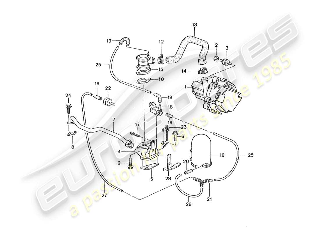 VIEW PARTS DIAGRAMS FROM THE PORSCHE BOXSTER PARTS CATALOGUE a part diagram from the porsche boxster parts catalogue