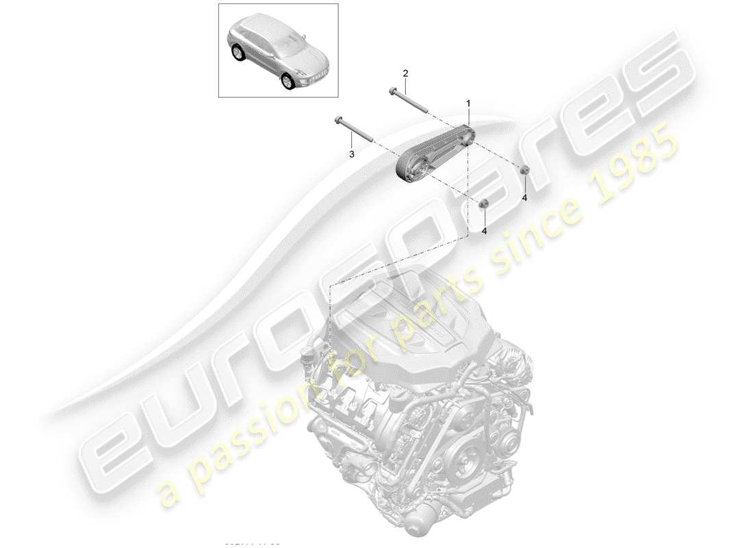 a part diagram from the porsche macan parts catalogue