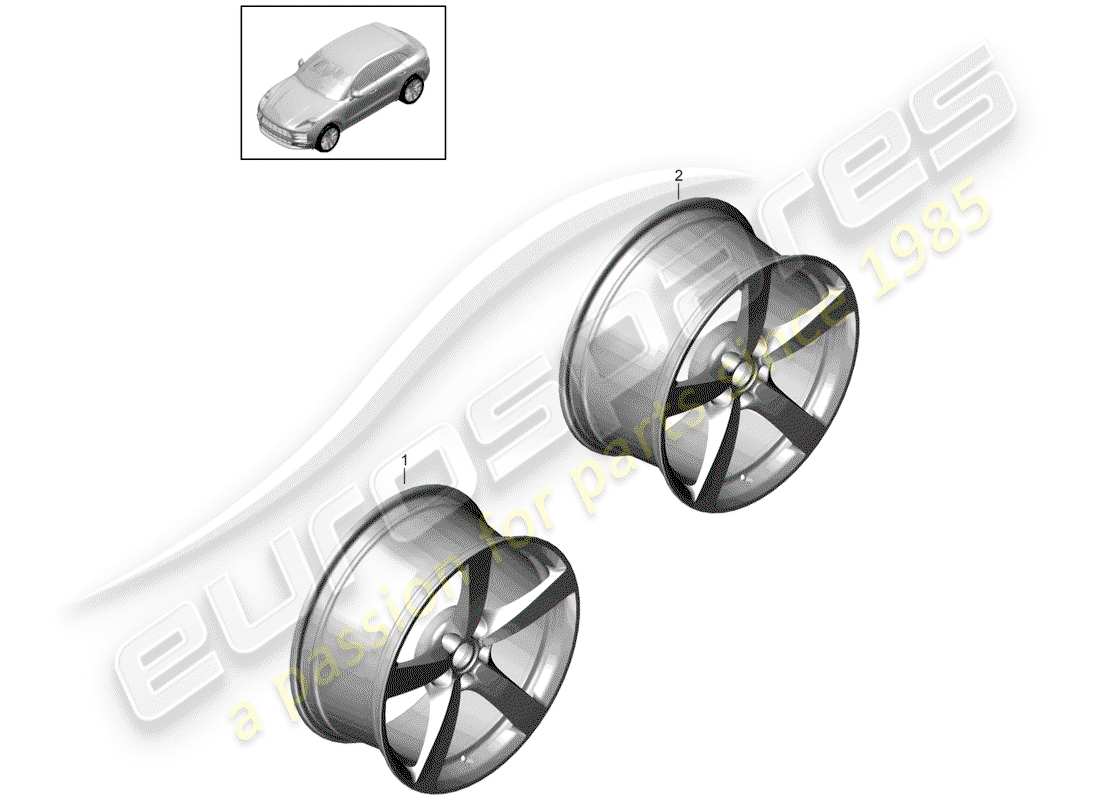 a part diagram from the porsche macan parts catalogue