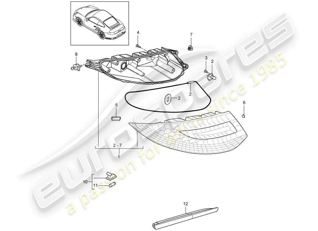 a part diagram from the porsche 997 parts catalogue