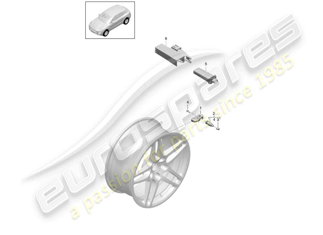 VIEW PARTS DIAGRAMS FROM THE PORSCHE MACAN PARTS CATALOGUE a part diagram from the porsche macan parts catalogue