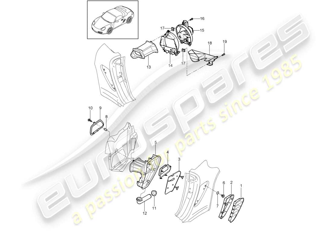 a part diagram from the porsche boxster parts catalogue