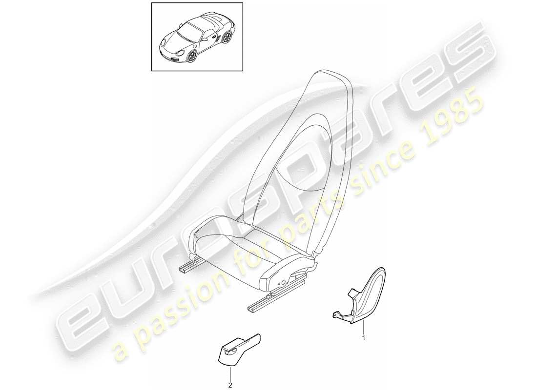 VIEW PARTS DIAGRAMS FROM THE PORSCHE BOXSTER PARTS CATALOGUE a part diagram from the porsche boxster parts catalogue