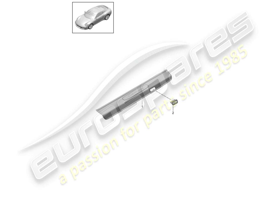 a part diagram from the porsche 2017 (991-2) parts catalogue