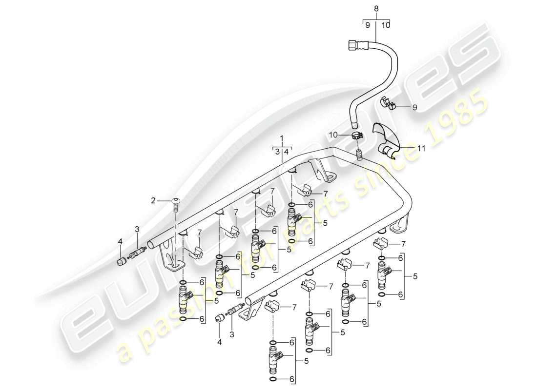 VIEW PARTS DIAGRAMS FROM THE PORSCHE CAYENNE PARTS CATALOGUE a part diagram from the porsche cayenne parts catalogue