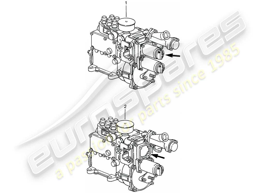 a part diagram from the porsche 1968 (refurbished and exchange catalogue) parts catalogue