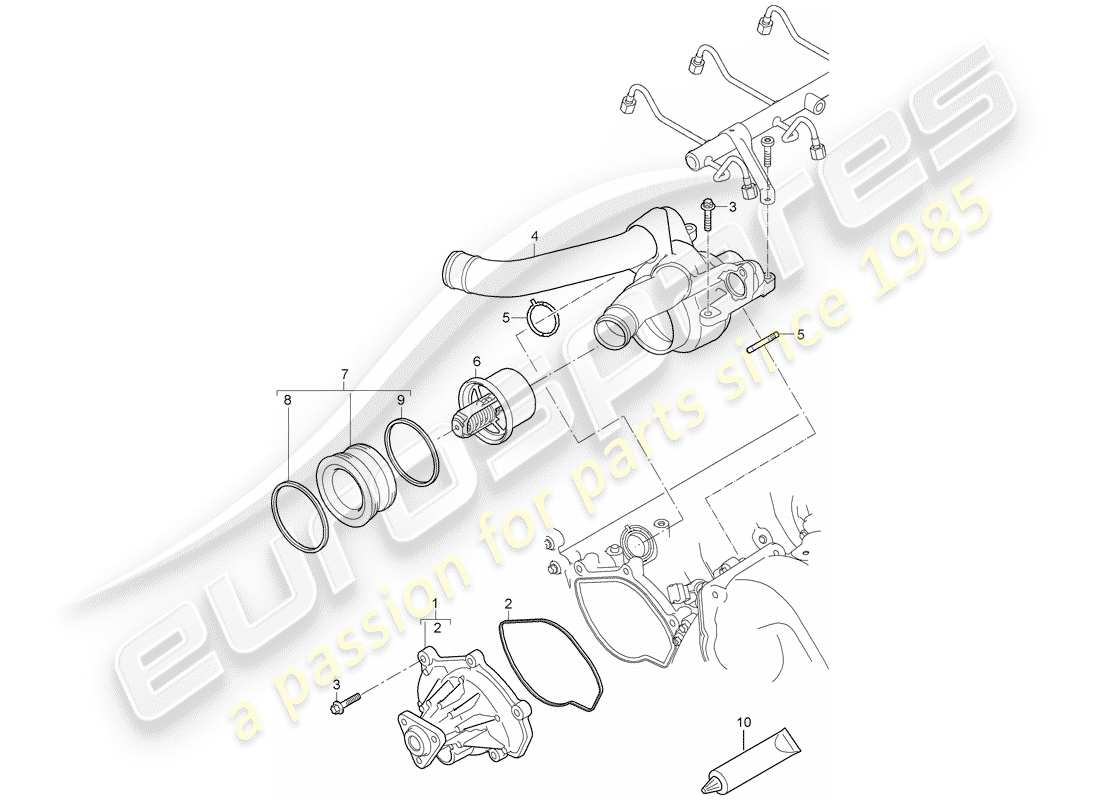 a part diagram from the porsche cayenne parts catalogue