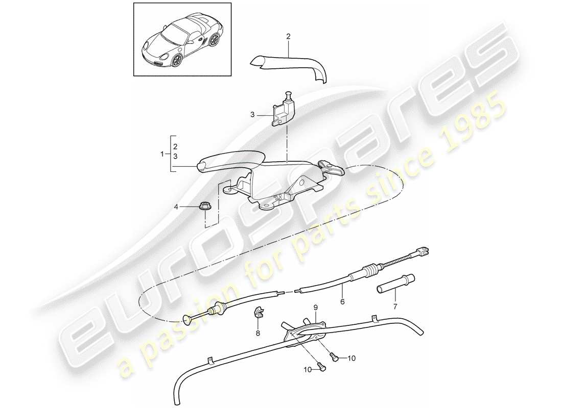 a part diagram from the porsche boxster parts catalogue