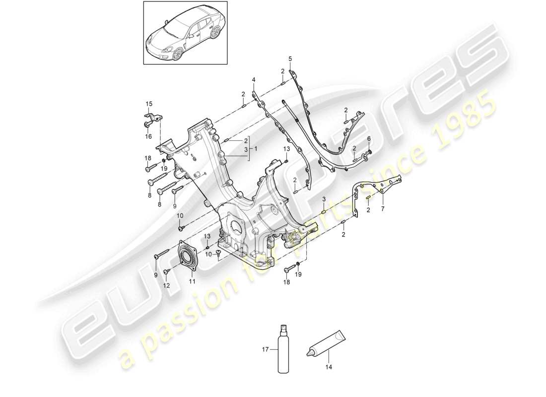 a part diagram from the porsche panamera parts catalogue