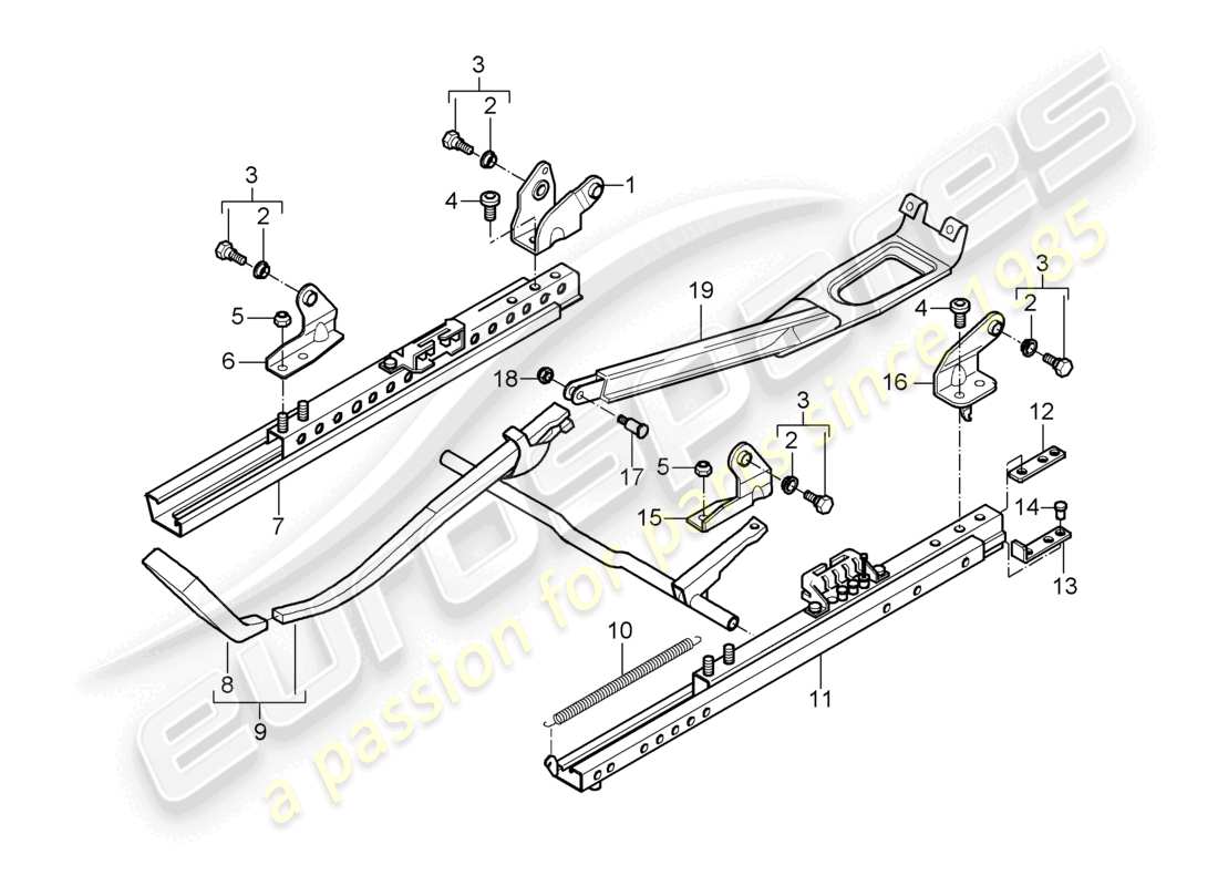 a part diagram from the porsche 1999 (986 boxster) parts catalogue