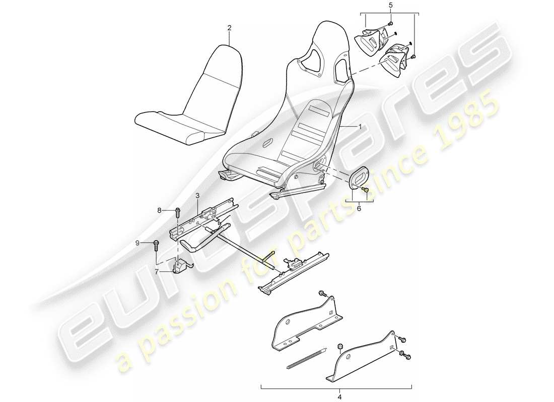 a part diagram from the porsche carrera gt parts catalogue