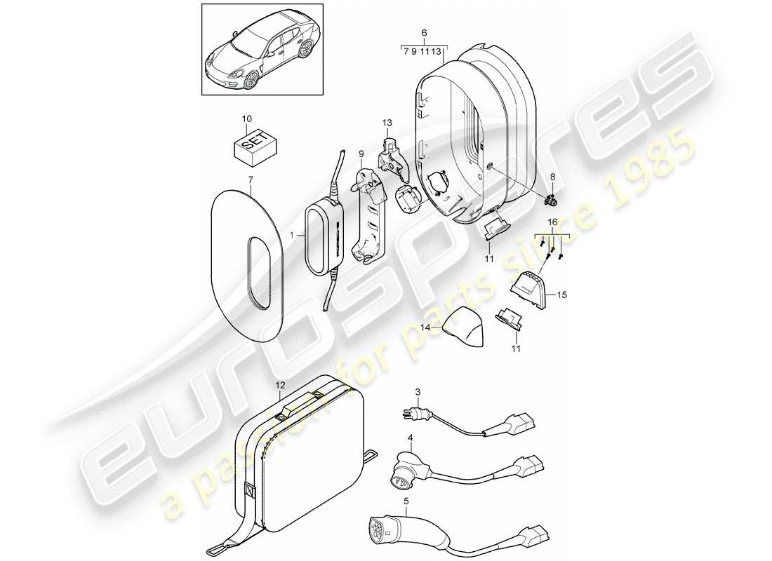 a part diagram from the porsche panamera parts catalogue