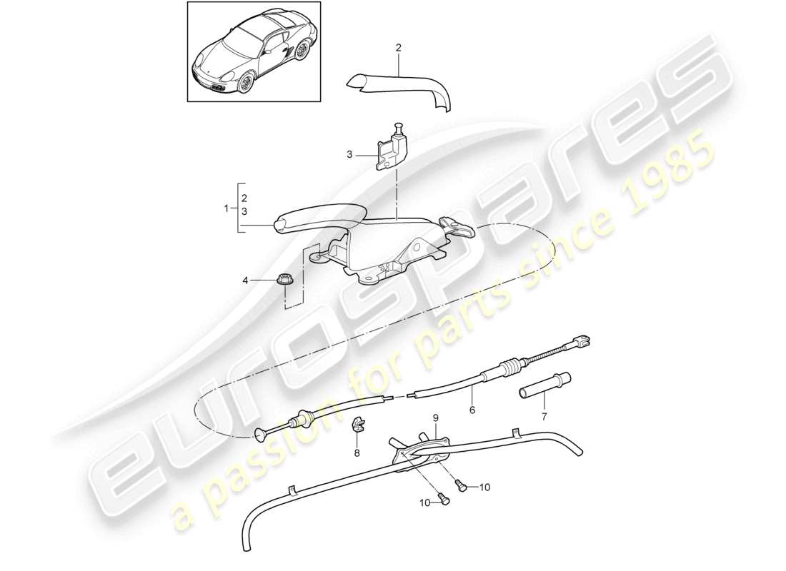 a part diagram from the porsche 2009 (987 cayman) parts catalogue