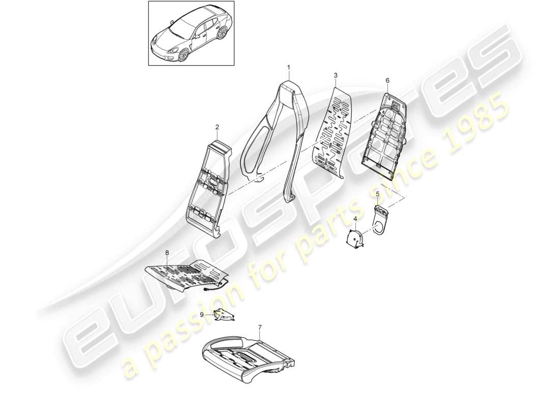 a part diagram from the porsche 2012 (panamera 970) parts catalogue