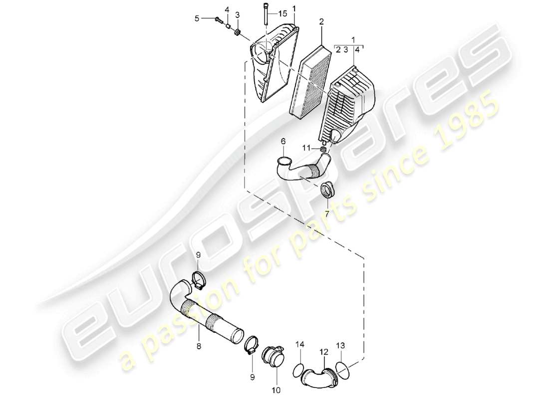 a part diagram from the porsche 2006 (cayenne e1 9pa) parts catalogue