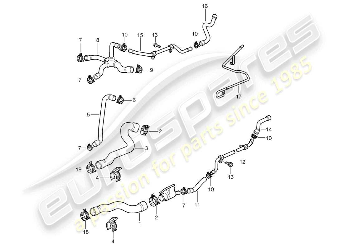 a part diagram from the porsche 1997 (986 boxster) parts catalogue