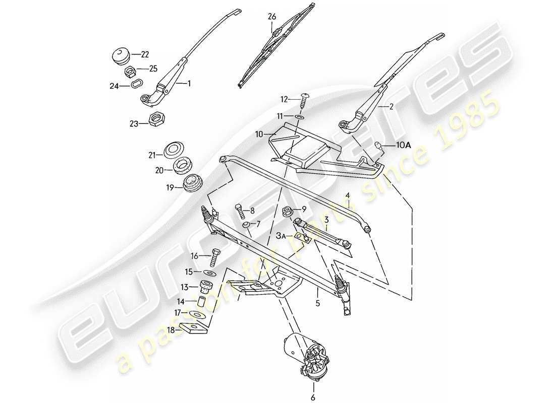 a part diagram from the porsche 924 parts catalogue