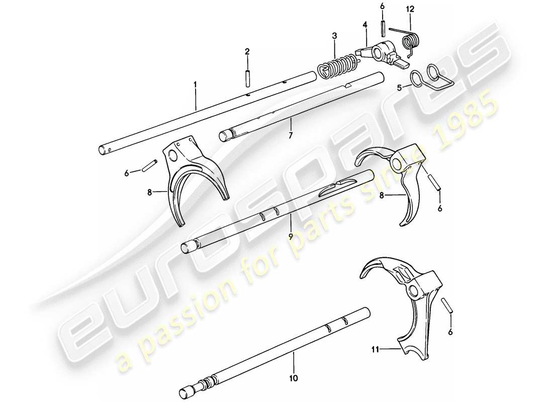 a part diagram from the porsche 1982 (928) parts catalogue