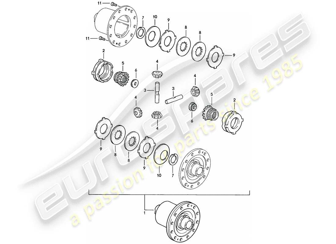 a part diagram from the porsche 1984 (928) parts catalogue