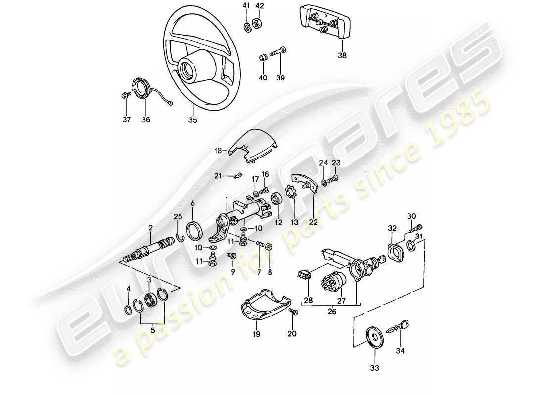 a part diagram from the porsche 1987 (911) parts catalogue