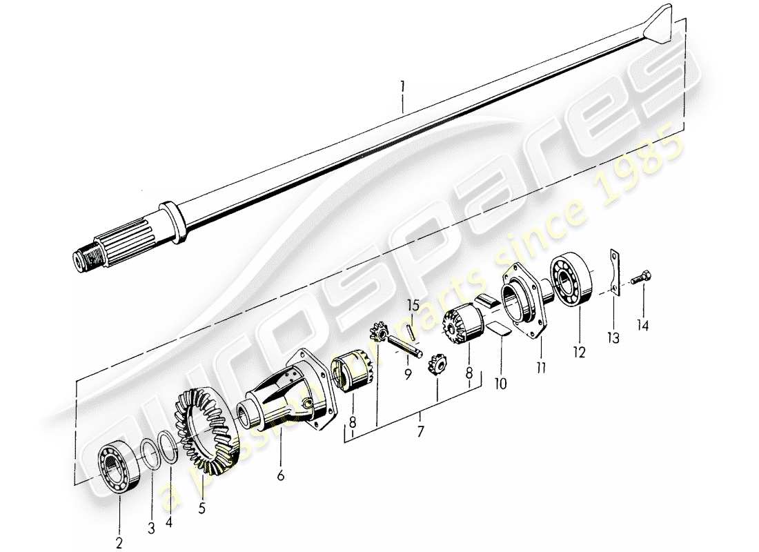 a part diagram from the porsche 1951 (356/356a) parts catalogue